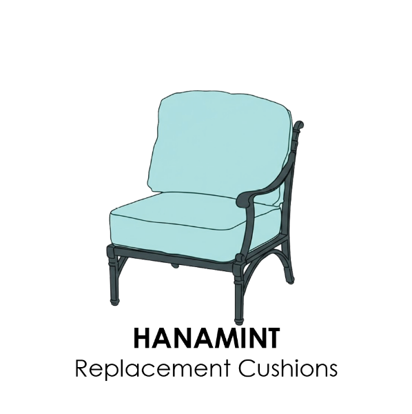 Hanamint Replacement Cushions for Right Or Left Arm Chair| Custom Outdoor Cushions