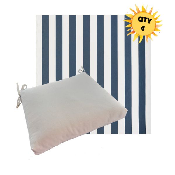 Outdoor Dining Chair Cushion Universal Sizes - Outdura Bistro Marine Performance Fabrics | Qty 4