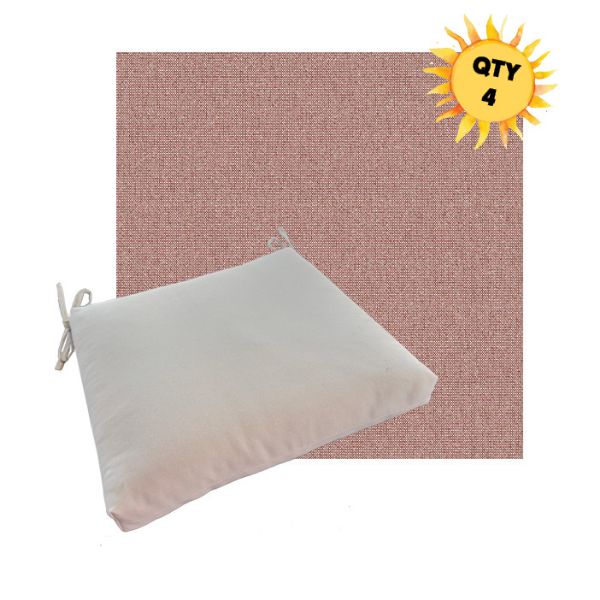 Outdoor Dining Chair Cushion Universal Sizes - Outdura Coastline Merlot Performance Fabrics | Qty 4