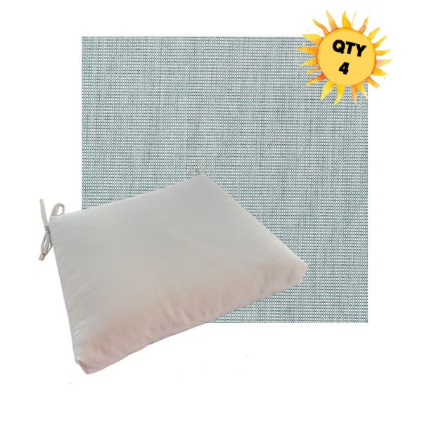 Outdoor Dining Chair Cushion Universal Sizes - Outdura Coastline Scuba Performance Fabrics | Qty 4