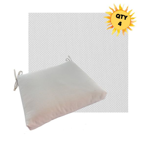 Outdoor Dining Chair Cushion Universal Sizes - Outdura Crew Dove Performance Fabrics | Qty 4