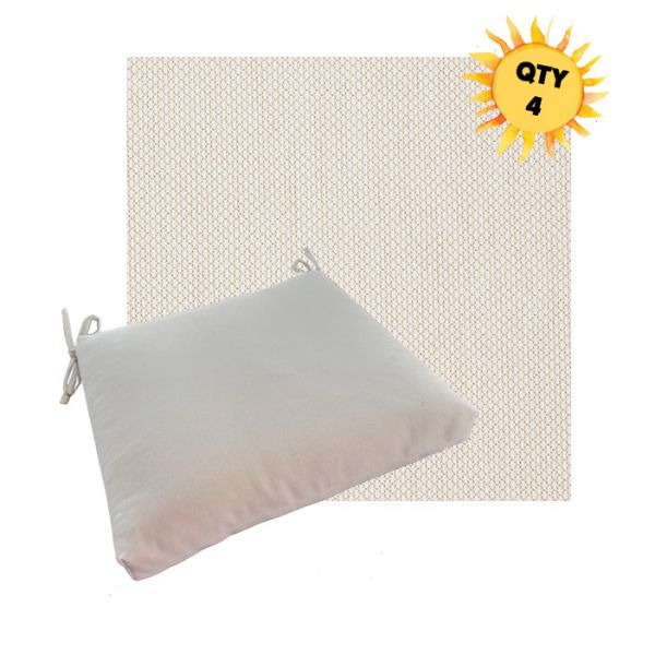 Outdoor Dining Chair Cushion Universal Sizes - Outdura Crew Dune Performance Fabrics | Qty 4