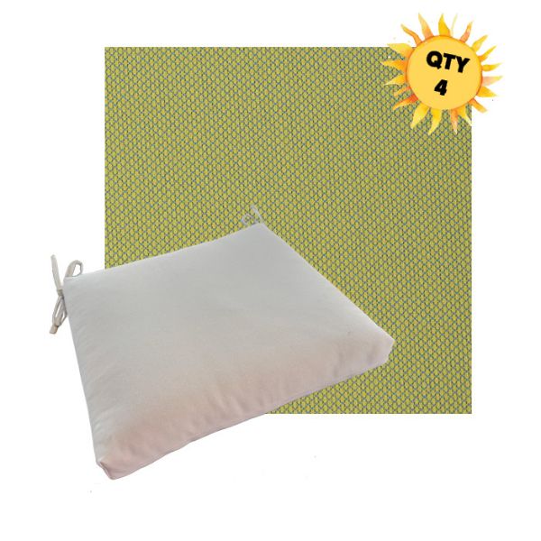 Outdoor Dining Chair Cushion Universal Sizes - Outdura Crew Mermaid Performance Fabrics | Qty 4