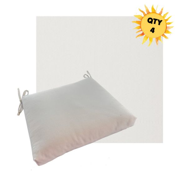 Outdoor Dining Chair Cushion Universal Sizes - Outdura Crew Snow Performance Fabrics | Qty 4