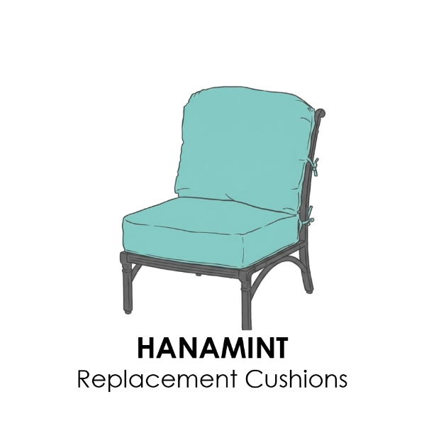 Hanamint St Augustine Deep Seating Armless Club Chair Replacement Cushions | Custom Outdoor Comfort
