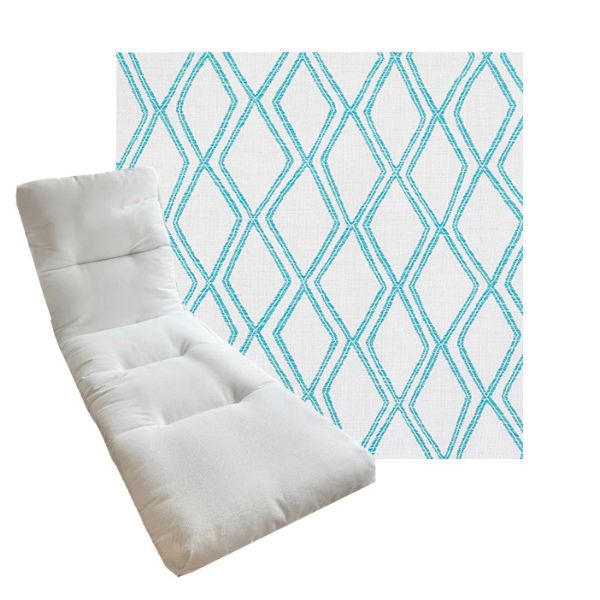 Tufted Style Universal Chaise Lounge Cushions | Sunbrella Outdoor Fabric | 3 Sizes