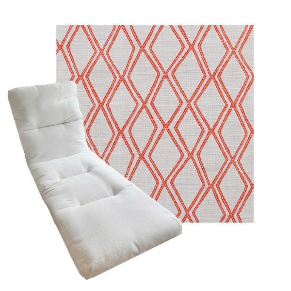 Tufted Style Universal Chaise Lounge Cushions | Sunbrella Outdoor Fabric | 3 Sizes