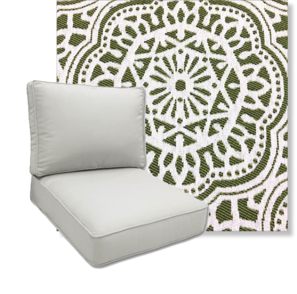 Gwyneth Green by Revolution Performance Fabrics Deep Seating Patio Chair Cushions