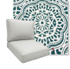 Gwyneth Teal by Revolution Performance Fabrics Deep Seating Patio Chair Cushions