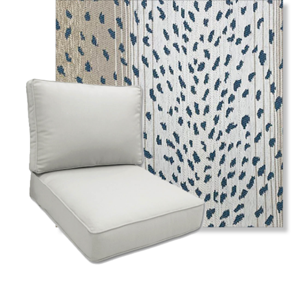 Island Hopper Sky by Revolution Performance Fabrics Deep Seating Patio Chair Cushions