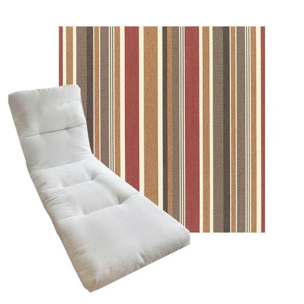 Tufted Style Universal Chaise Lounge Cushions | Sunbrella Outdoor Fabric | 3 Sizes