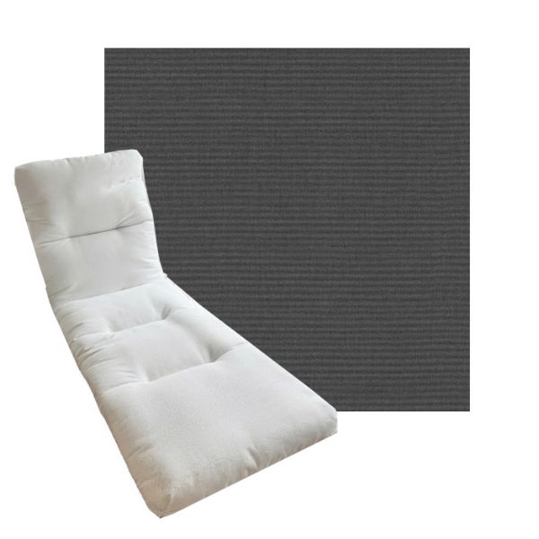 Tufted Style Universal Chaise Lounge Cushions | Sunbrella Outdoor Fabric | 3 Sizes