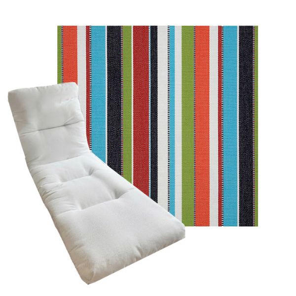 Tufted Style Universal Chaise Lounge Cushions | Sunbrella Outdoor Fabric | 3 Sizes