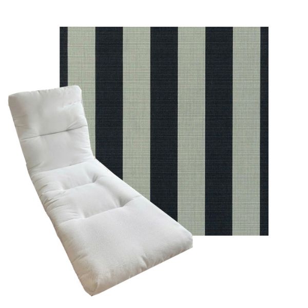 Tufted Style Universal Chaise Lounge Cushions | Sunbrella Outdoor Fabric | 3 Sizes