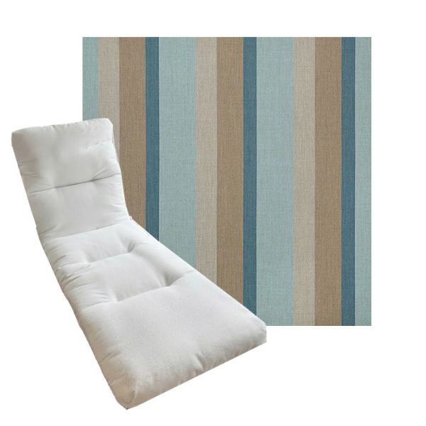 Tufted Style Universal Chaise Lounge Cushions | Sunbrella Outdoor Fabric | 3 Sizes