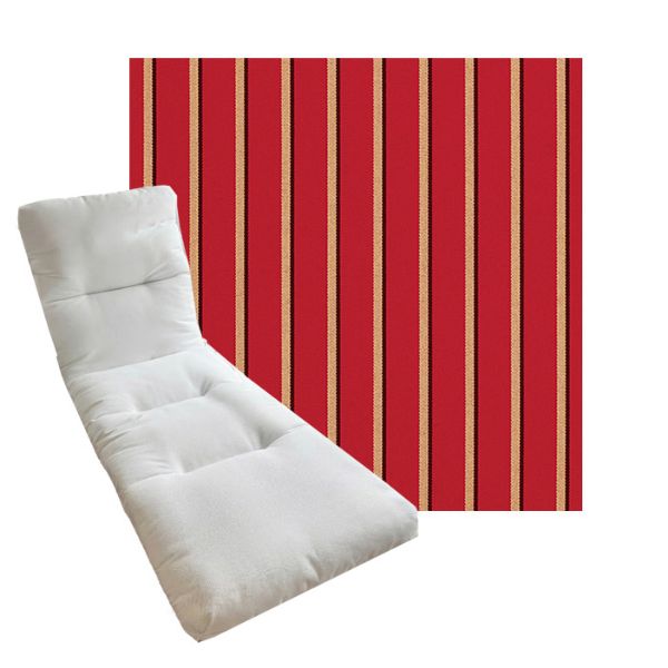 Tufted Style Universal Chaise Lounge Cushions | Sunbrella Outdoor Fabric | 3 Sizes