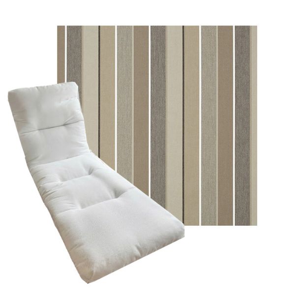 Tufted Style Universal Chaise Lounge Cushions | Sunbrella Outdoor Fabric | 3 Sizes