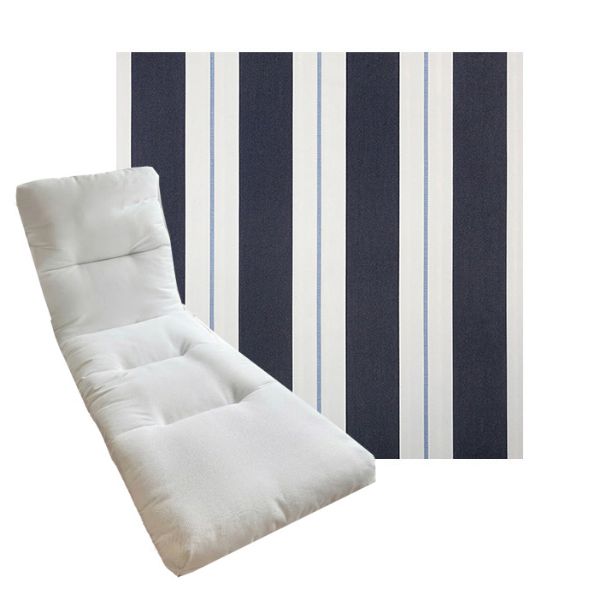 Tufted Style Universal Chaise Lounge Cushions | Sunbrella Outdoor Fabric | 3 Sizes