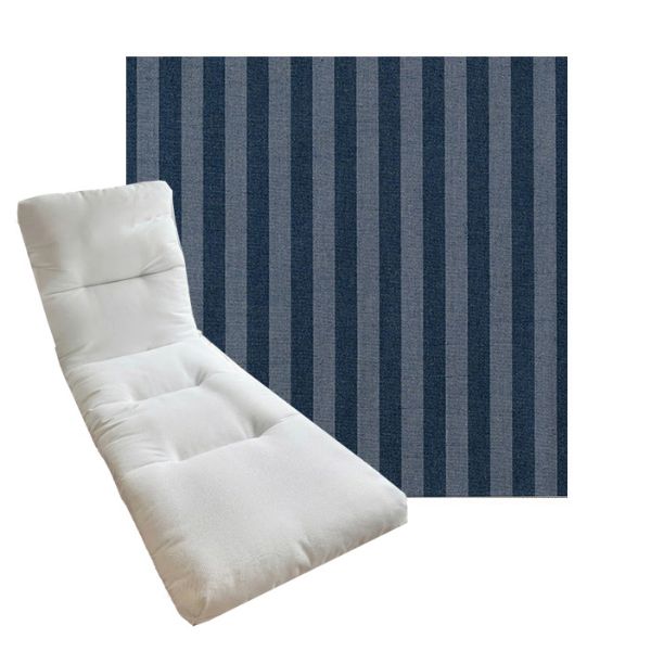 Tufted Style Universal Chaise Lounge Cushions | Sunbrella Outdoor Fabric | 3 Sizes