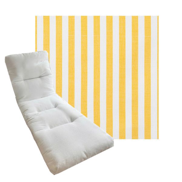 Tufted Style Universal Chaise Lounge Cushions | Sunbrella Outdoor Fabric | 3 Sizes