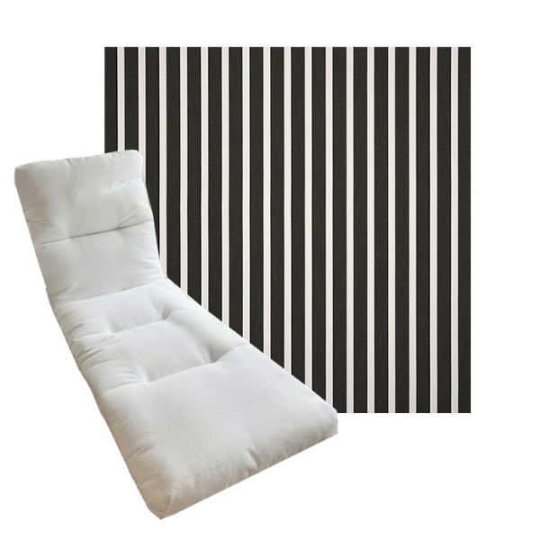 Tufted Style Universal Chaise Lounge Cushions | Sunbrella Outdoor Fabric | 3 Sizes