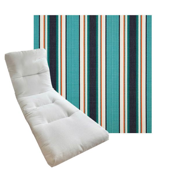 Tufted Style Universal Chaise Lounge Cushions | Sunbrella Outdoor Fabric | 3 Sizes