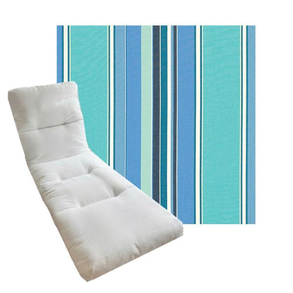 Tufted Style Universal Chaise Lounge Cushions | Sunbrella Outdoor Fabric | 3 Sizes