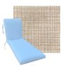 Classic Universal Chaise Lounge Cushions | Outdura Cortez Almond Fabric | 3 Sizes