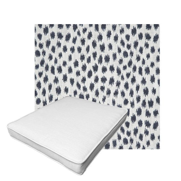 Patio Dining Chair Seat Cushion Boxed Style - - Custom outdoor patio furniture cushions from Cascadia Outdoor Cushions in Sunbrella Fabric