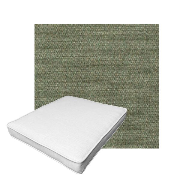 Patio Dining Chair Seat Cushion Boxed Style - - Custom outdoor patio furniture cushions from Cascadia Outdoor Cushions in Sunbrella Fabric