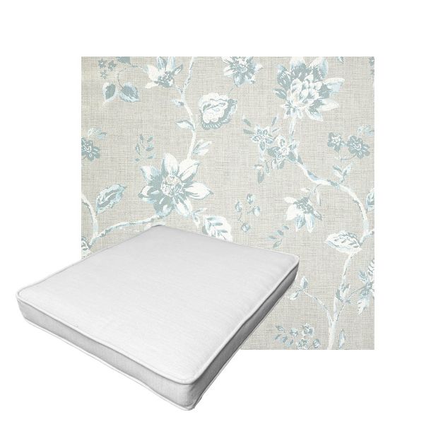 Patio Dining Chair Seat Cushion Boxed Style - - Custom outdoor patio furniture cushions from Cascadia Outdoor Cushions in Sunbrella Fabric