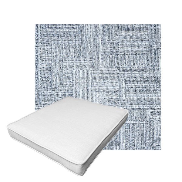 Patio Dining Chair Seat Cushion Boxed Style - - Custom outdoor patio furniture cushions from Cascadia Outdoor Cushions in Sunbrella Fabric