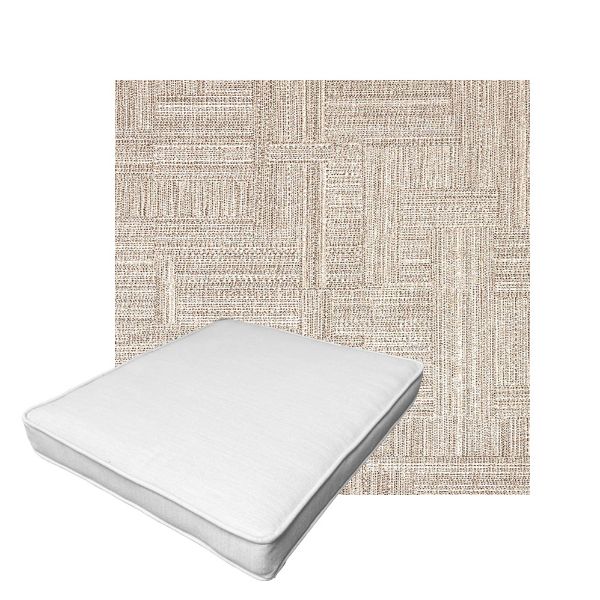 Patio Dining Chair Seat Cushion Boxed Style - - Custom outdoor patio furniture cushions from Cascadia Outdoor Cushions in Sunbrella Fabric