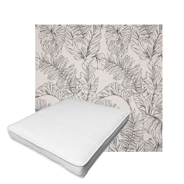 Patio Dining Chair Seat Cushion Boxed Style - - Custom outdoor patio furniture cushions from Cascadia Outdoor Cushions in Sunbrella Fabric