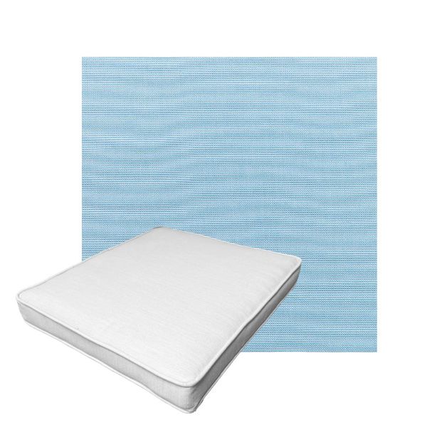 Patio Dining Chair Seat Cushion Boxed Style - - Custom outdoor patio furniture cushions from Cascadia Outdoor Cushions in Sunbrella Fabric