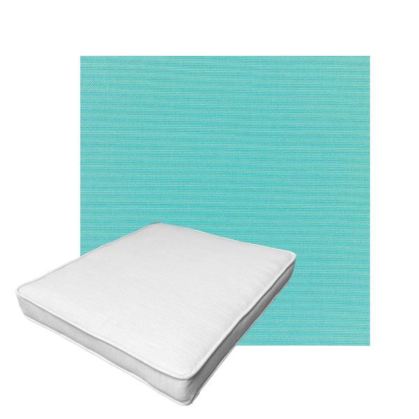 Patio Dining Chair Seat Cushion Boxed Style - - Custom outdoor patio furniture cushions from Cascadia Outdoor Cushions in Sunbrella Fabric