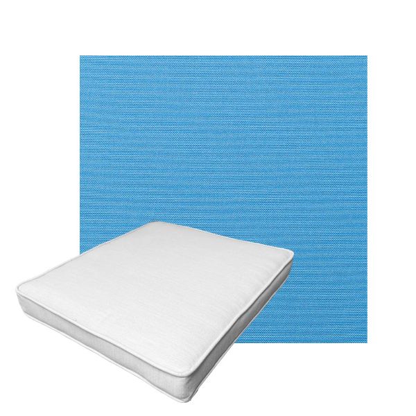 Patio Dining Chair Seat Cushion Boxed Style - - Custom outdoor patio furniture cushions from Cascadia Outdoor Cushions in Sunbrella Fabric