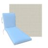 Classic Universal Chaise Lounge Cushions | Outdura Chesterfield Basil Fabric | 3 Sizes
