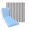 Classic Universal Chaise Lounge Cushions | Outdura Chesterfield Basil Fabric | 3 Sizes