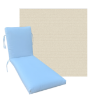 Classic Universal Chaise Lounge Cushions | Outdura Chesterfield Basil Fabric | 3 Sizes