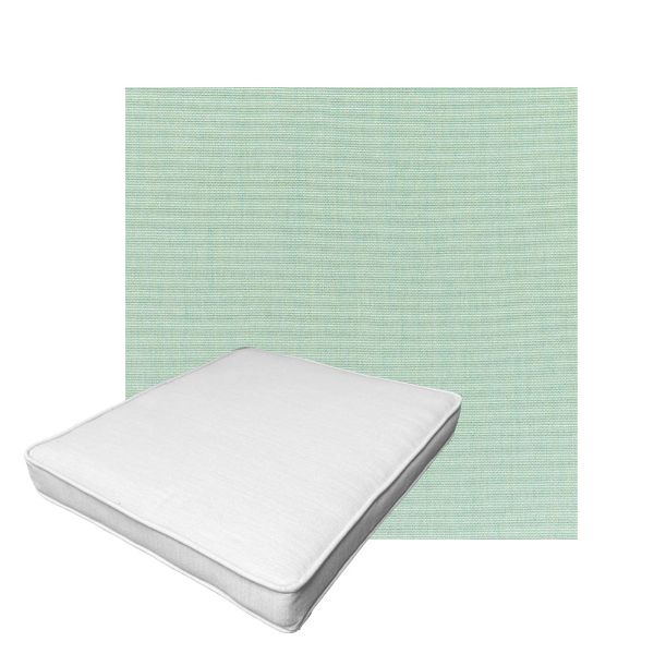 Patio Dining Chair Seat Cushion Boxed Style - - Custom outdoor patio furniture cushions from Cascadia Outdoor Cushions in Sunbrella Fabric