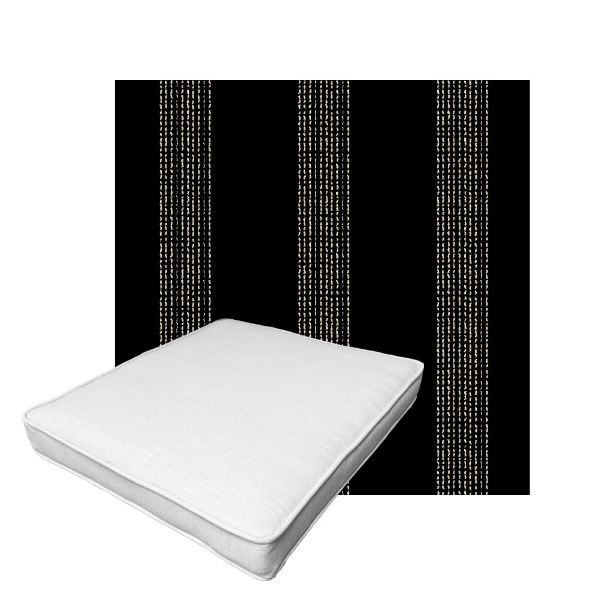 Patio Dining Chair Seat Cushion Boxed Style - - Custom outdoor patio furniture cushions from Cascadia Outdoor Cushions in Sunbrella Fabric