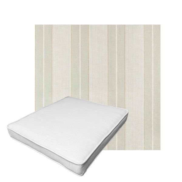 Patio Dining Chair Seat Cushion Boxed Style - - Custom outdoor patio furniture cushions from Cascadia Outdoor Cushions in Sunbrella Fabric