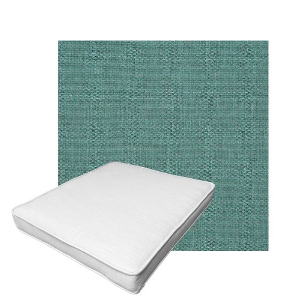 Patio Dining Chair Seat Cushion Boxed Style - - Custom outdoor patio furniture cushions from Cascadia Outdoor Cushions in Sunbrella Fabric