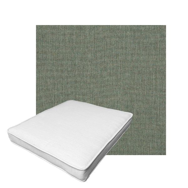 Patio Dining Chair Seat Cushion Boxed Style - - Custom outdoor patio furniture cushions from Cascadia Outdoor Cushions in Sunbrella Fabric
