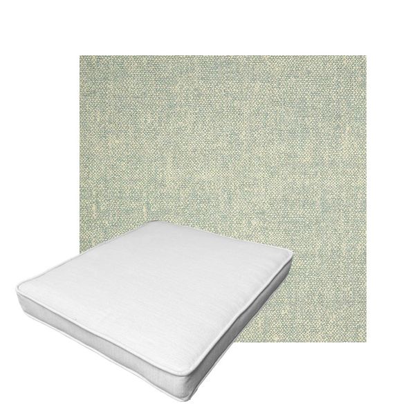 Patio Dining Chair Seat Cushion Boxed Style - - Custom outdoor patio furniture cushions from Cascadia Outdoor Cushions in Sunbrella Fabric