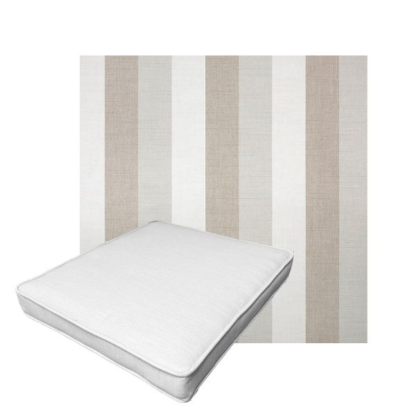 Patio Dining Chair Seat Cushion Boxed Style - - Custom outdoor patio furniture cushions from Cascadia Outdoor Cushions in Sunbrella Fabric