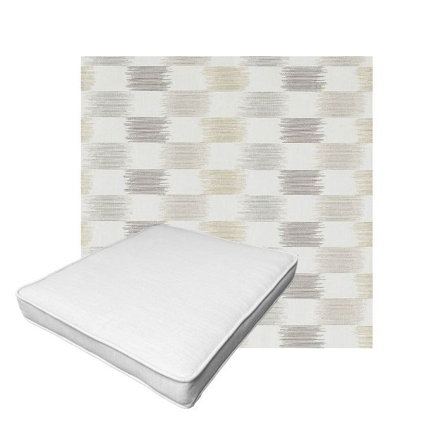 Patio Dining Chair Seat Cushion Boxed Style - - Custom outdoor patio furniture cushions from Cascadia Outdoor Cushions in Sunbrella Fabric