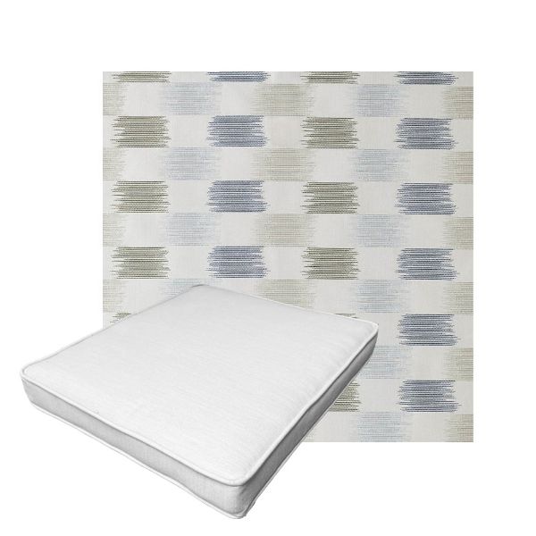 Patio Dining Chair Seat Cushion Boxed Style - - Custom outdoor patio furniture cushions from Cascadia Outdoor Cushions in Sunbrella Fabric