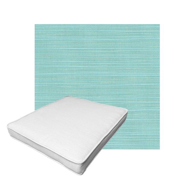 Patio Dining Chair Seat Cushion Boxed Style - - Custom outdoor patio furniture cushions from Cascadia Outdoor Cushions in Sunbrella Fabric